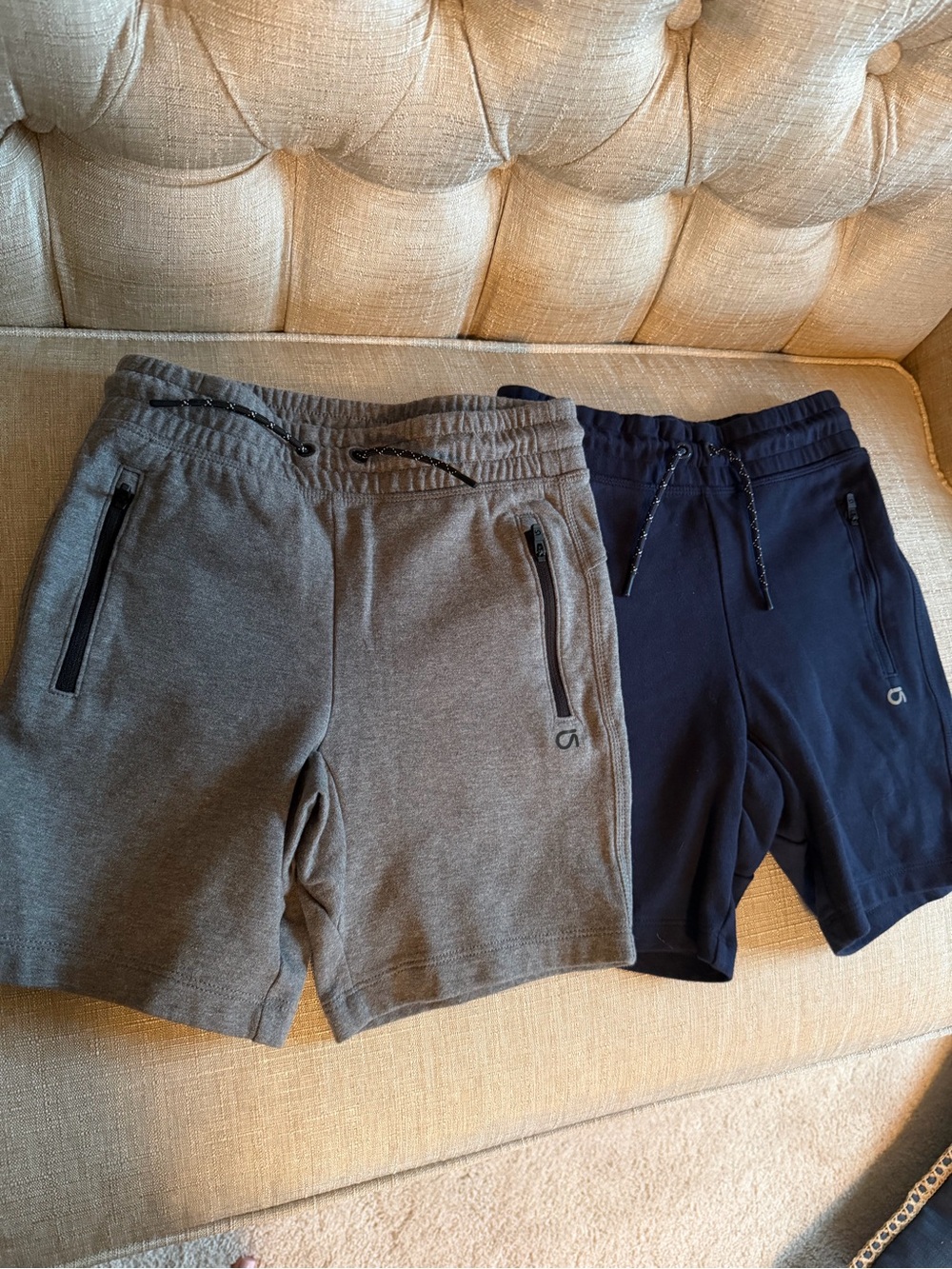 GAP kids Athletic Drawstring Shorts - Gray & Navy